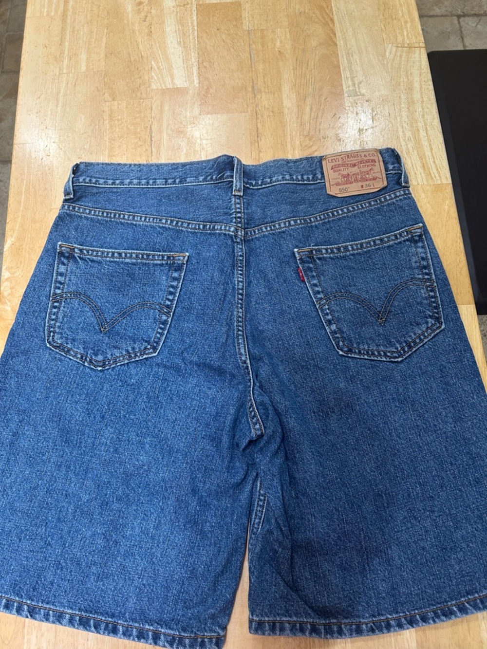 Levi's Men's Blue Denim Shorts - Relaxed Back Pockets